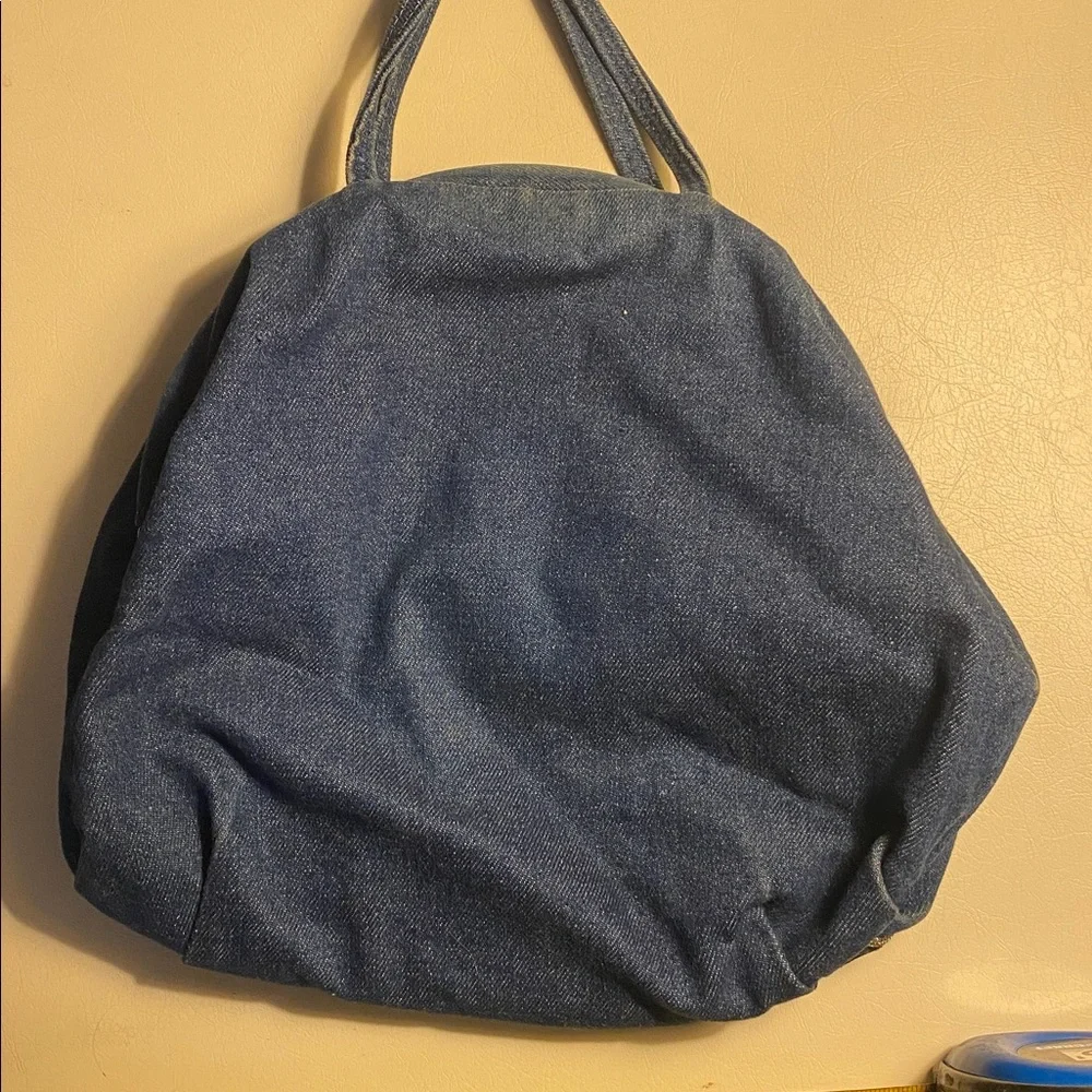 Blue and Black Denim Handbag - Picture 3 of 7